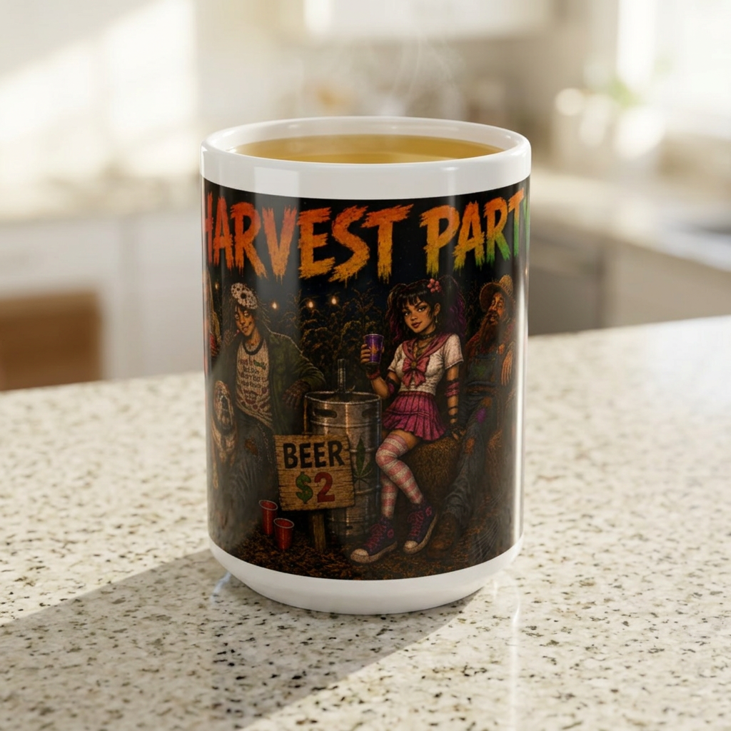 Homegrown Harvest Party Halloween Coffee Mug  (15oz)