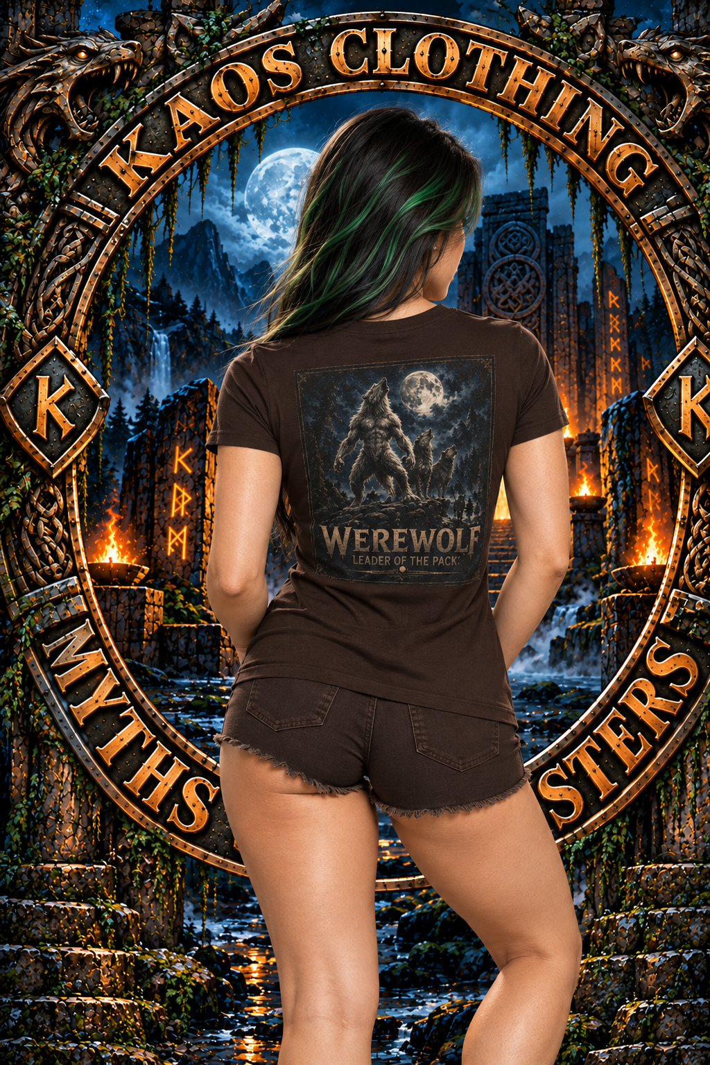 Werewolf T-Shirt — Werewolf Leader of the Pack Myths & Monster Graphic Tee- Halloween Shirt