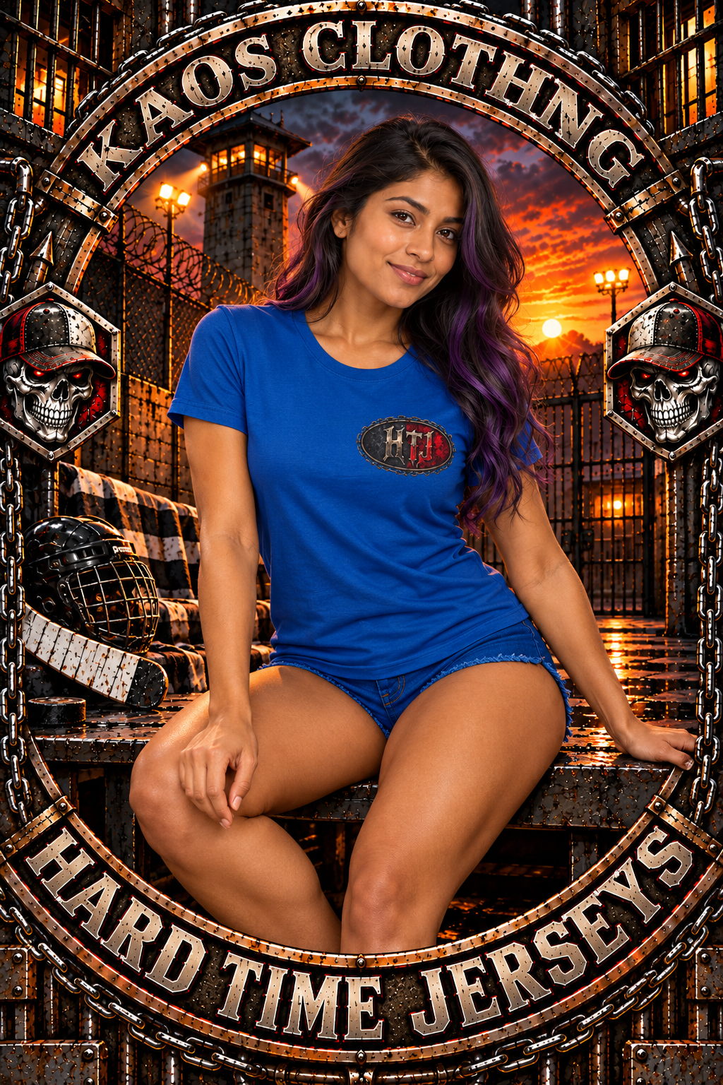 Rikers Huckleberrys Basketball Graphic T-Shirt-vintage basketball tee-retro basketball shirt-graphic basketball t-shirt-hard time jerseys