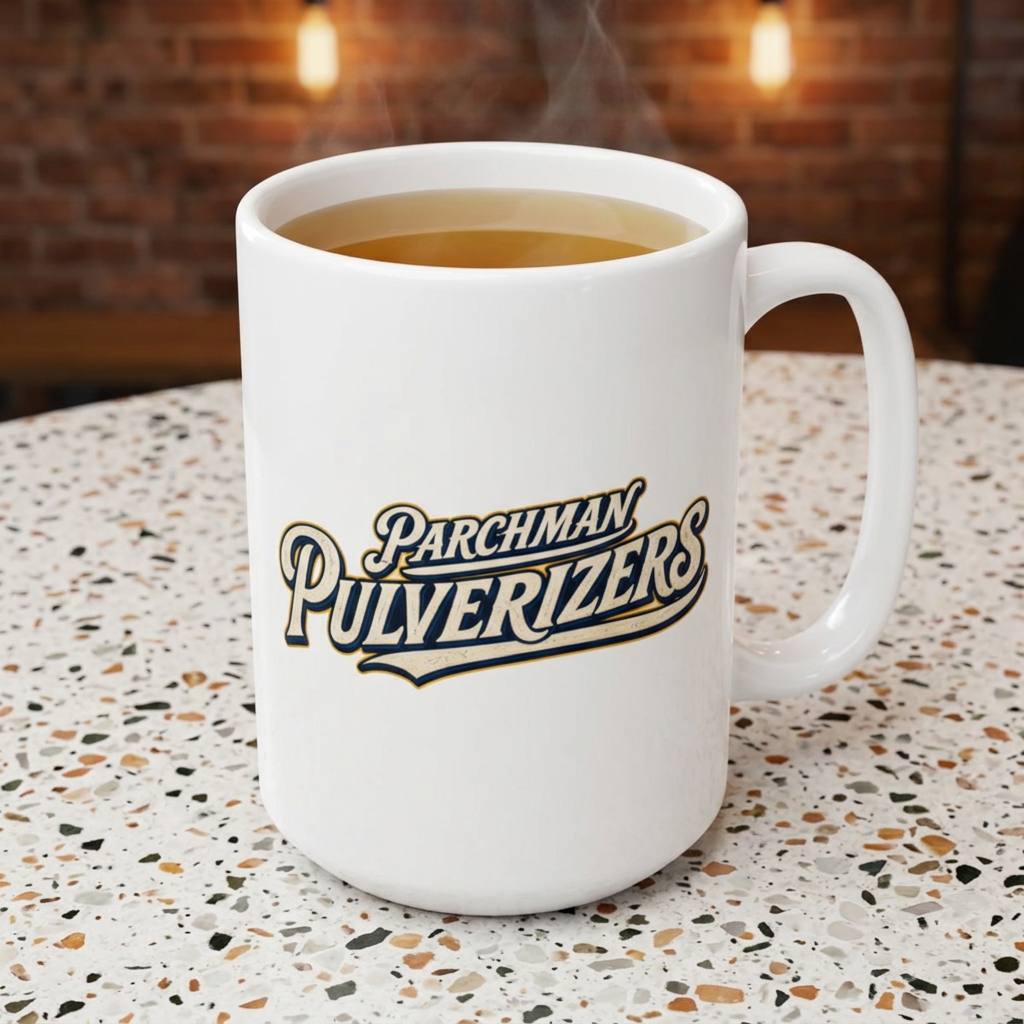Parchman Pulverizers Baseball Coffee Mug — Hard Time Jerseys Coffee Cup (15oz)