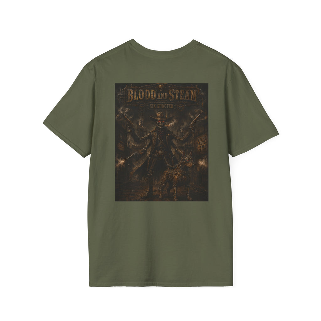 Six Shooter Steampunk Graphic T-Shirt - Blood & Steam