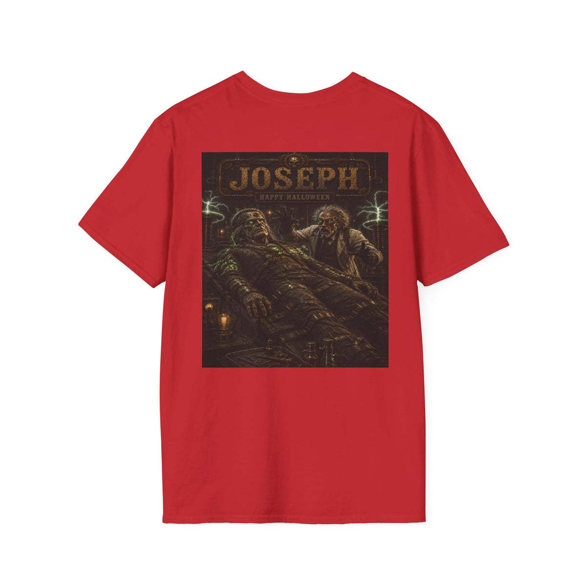 Joseph Frankenstein Vintage Halloween T-Shirt — Blood & Steam Graphic T-Shirt