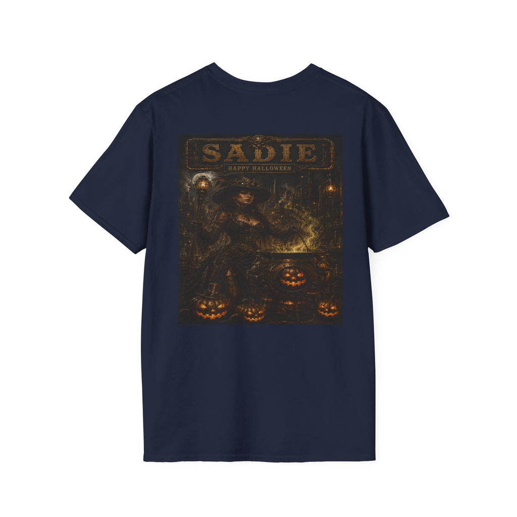 Sadie Witch Vintage Halloween T-Shirt — Blood & Steam Graphic T-Shirt