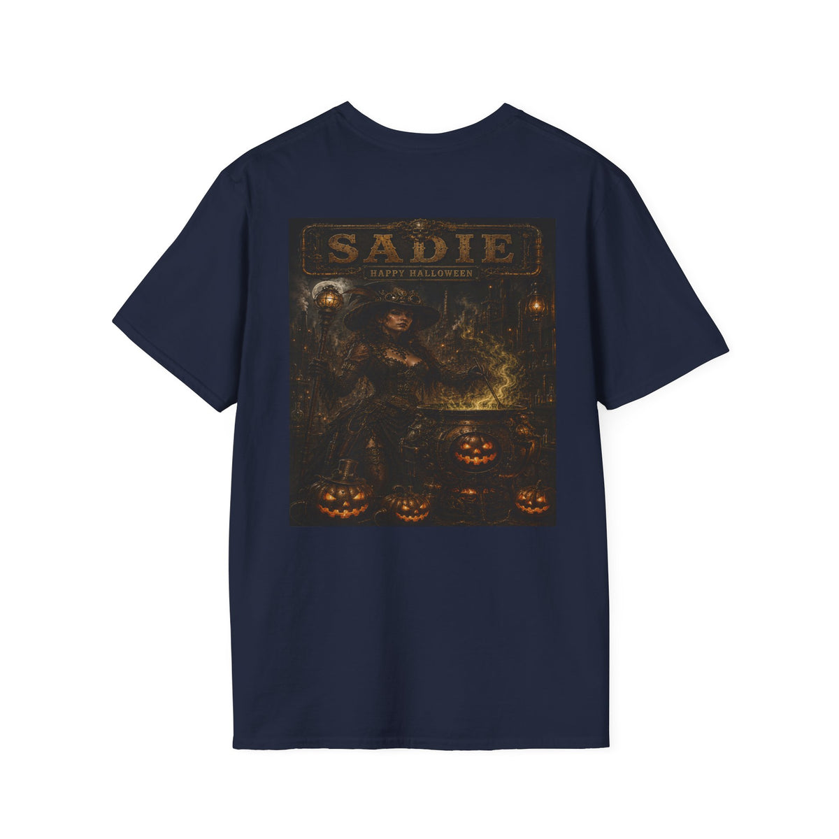 Sadie Witch Vintage Halloween T-Shirt — Blood & Steam Graphic T-Shirt