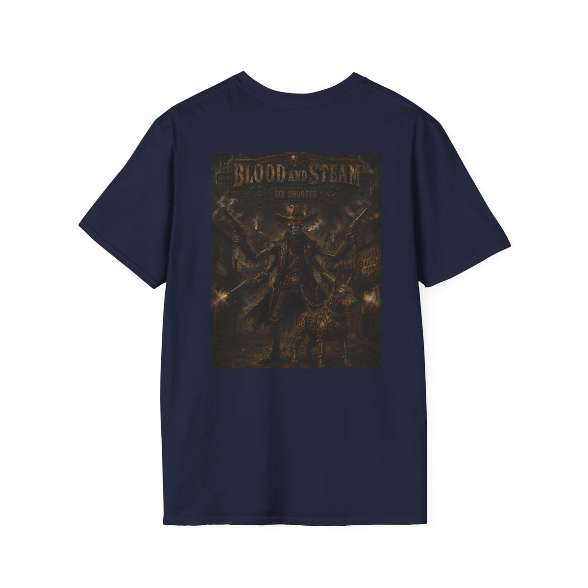 Six Shooter Steampunk Graphic T-Shirt - Blood & Steam