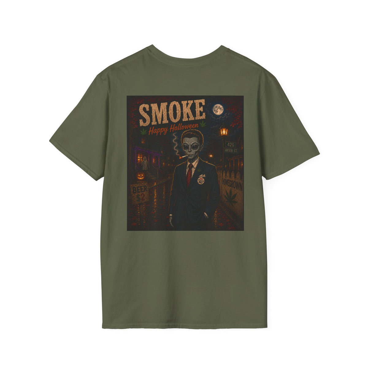 Smoke Reagan Vintage Halloween T-Shirt - Homegrown Graphic T-Shirt