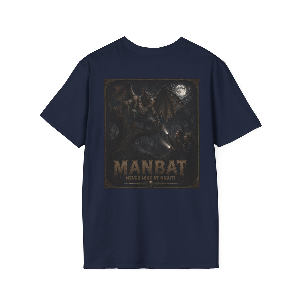 Manbat Graphic T-Shirt — Vintage Monster Illustration Halloween T Shirt -Myths & Monsters