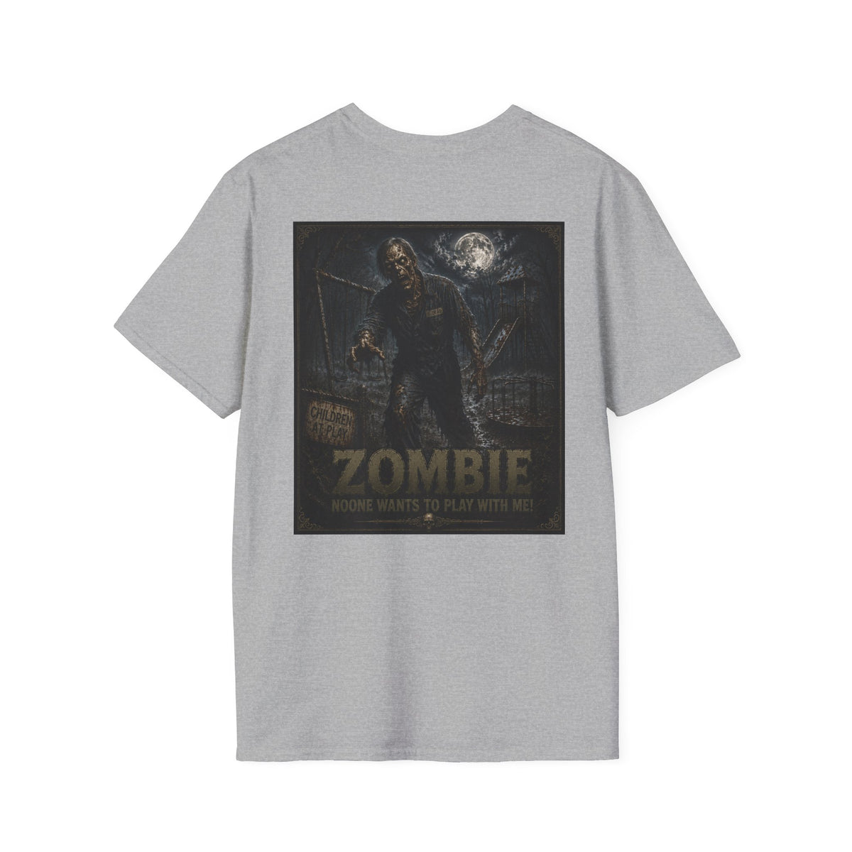 Zombie Game Night T-Shirt — 'Who Wants to Play With Me?' Horror Graphic Tee-Halloween Shirt
