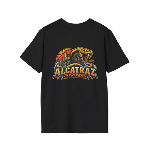 Alcatraz Pit Vipers Basketball Graphic T-Shirt-vintage basketball tee-retro basketball shirt-team shirt-basketball tee- team t-shirt-sports fan