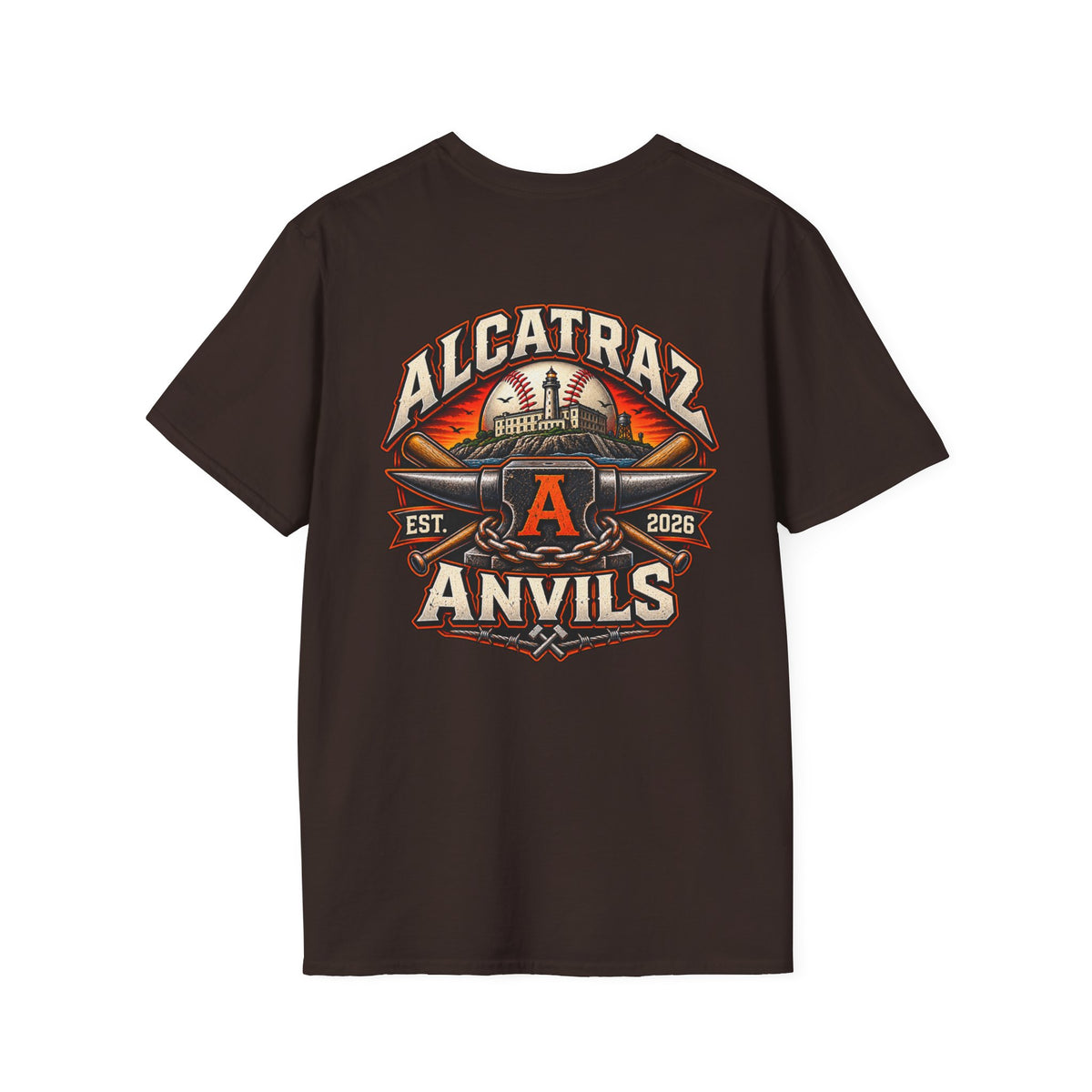 Alcatraz Anvils Baseball T-Shirt - Hard Time Jerseys Baseball