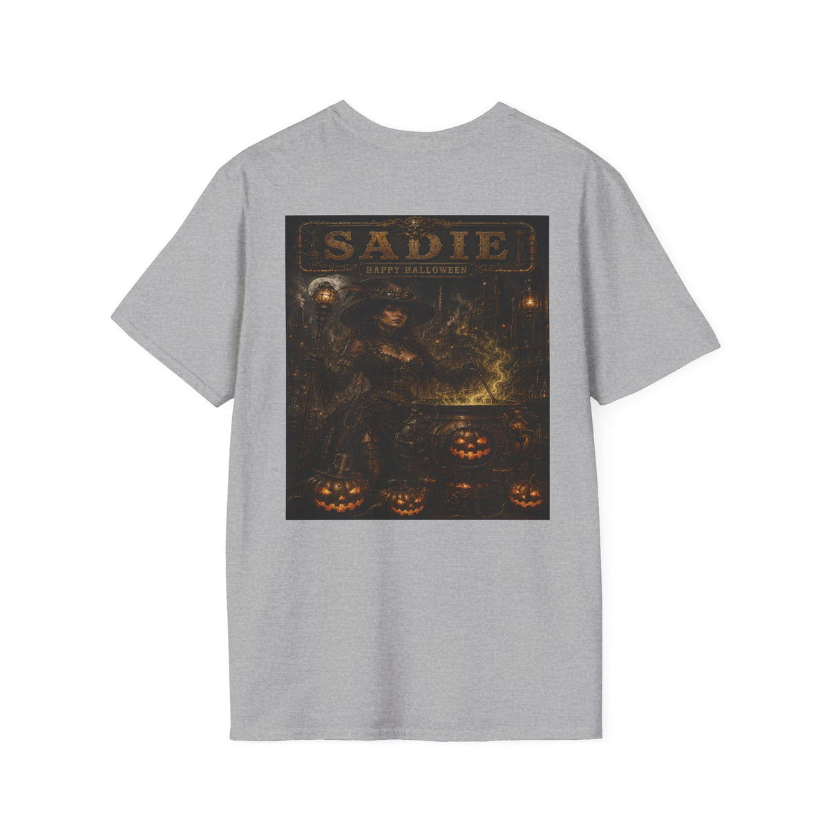 Sadie Witch Vintage Halloween T-Shirt — Blood & Steam Graphic T-Shirt