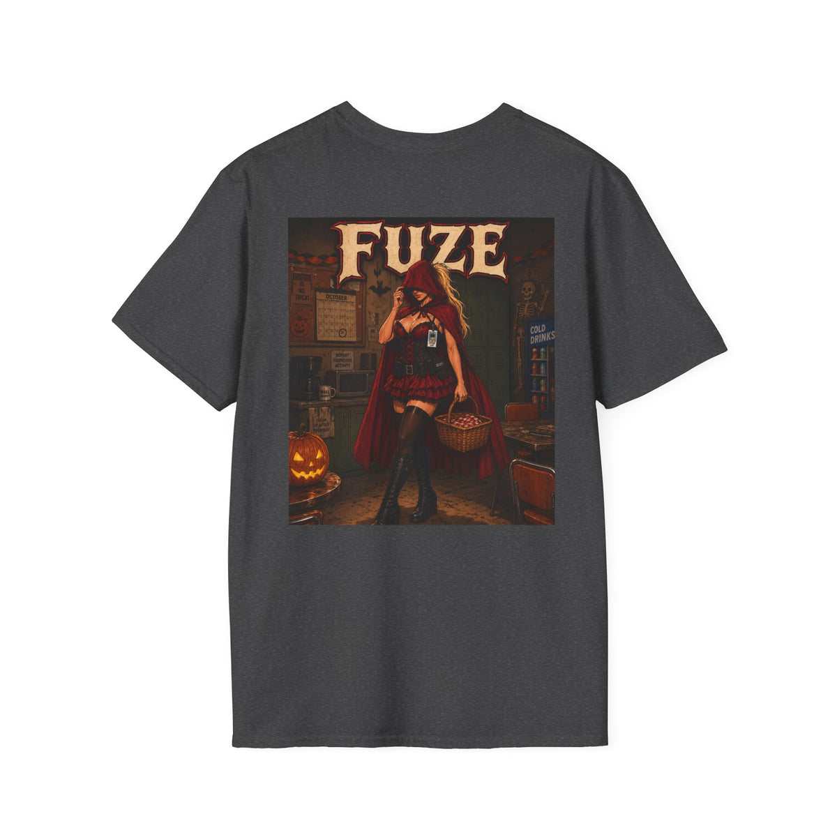 Fuze Red Riding Hood Vintage Halloween T-Shirt - Mall Security Graphic T-Shirt