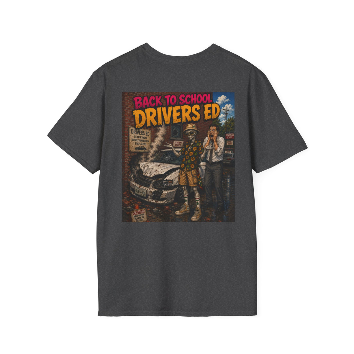 Smoke Drivers Ed - Back to School - Graphic T-Shirt Homegrown