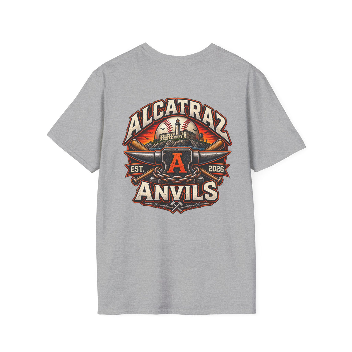 Alcatraz Anvils Baseball T-Shirt - Hard Time Jerseys Baseball