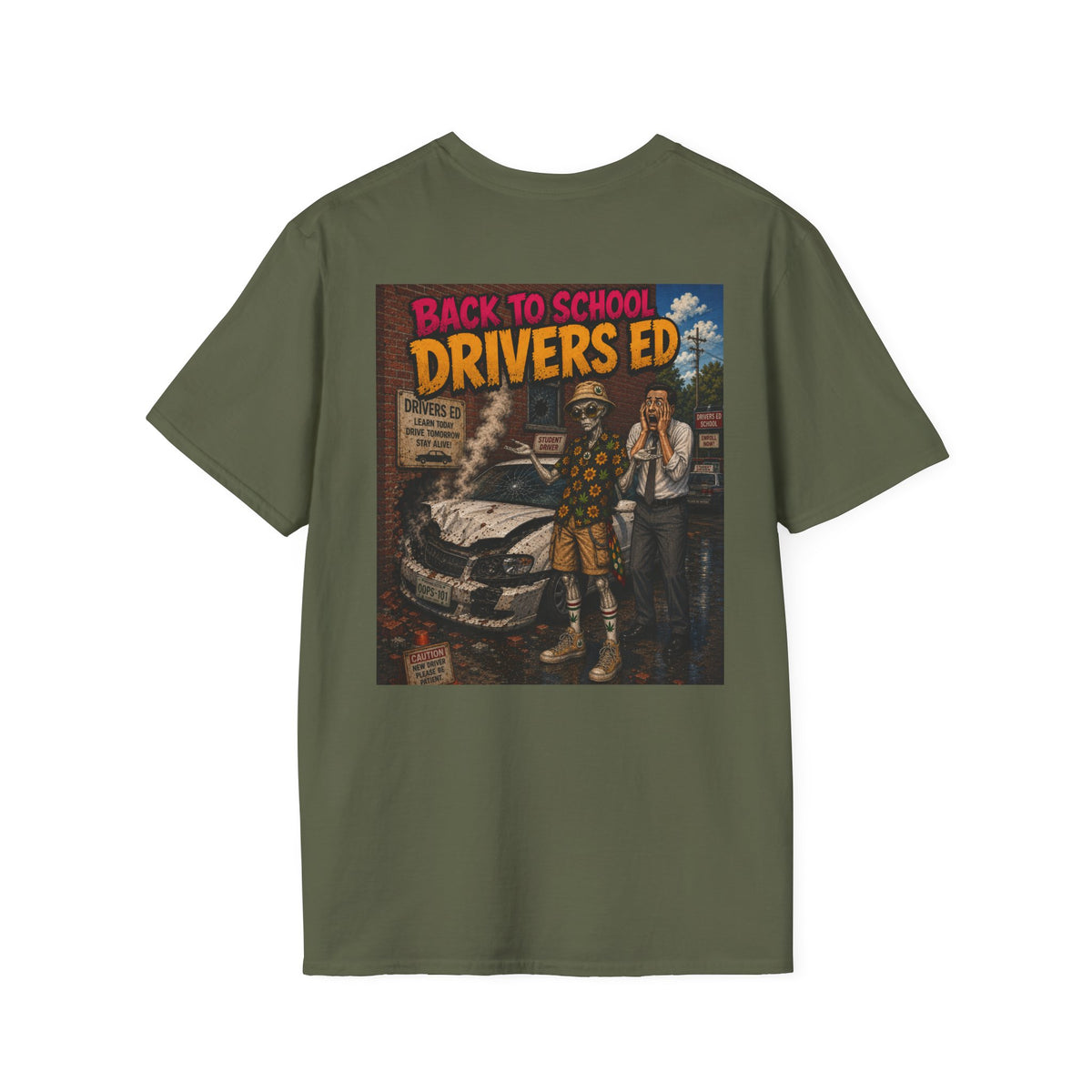 Smoke Drivers Ed - Back to School - Graphic T-Shirt Homegrown