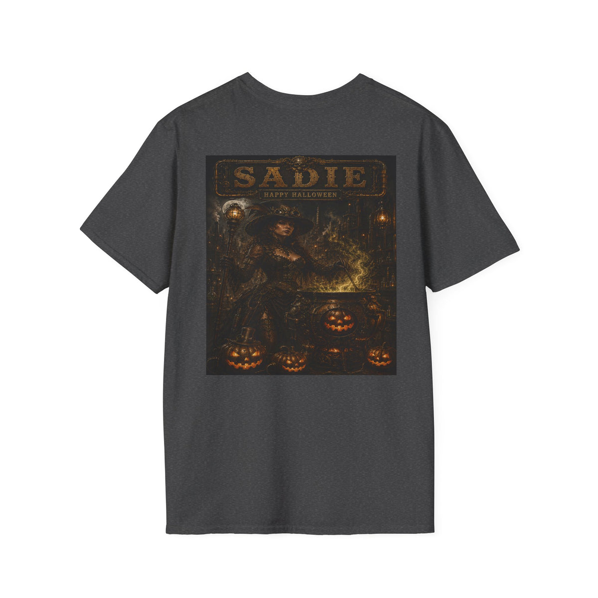 Sadie Witch Vintage Halloween T-Shirt — Blood & Steam Graphic T-Shirt