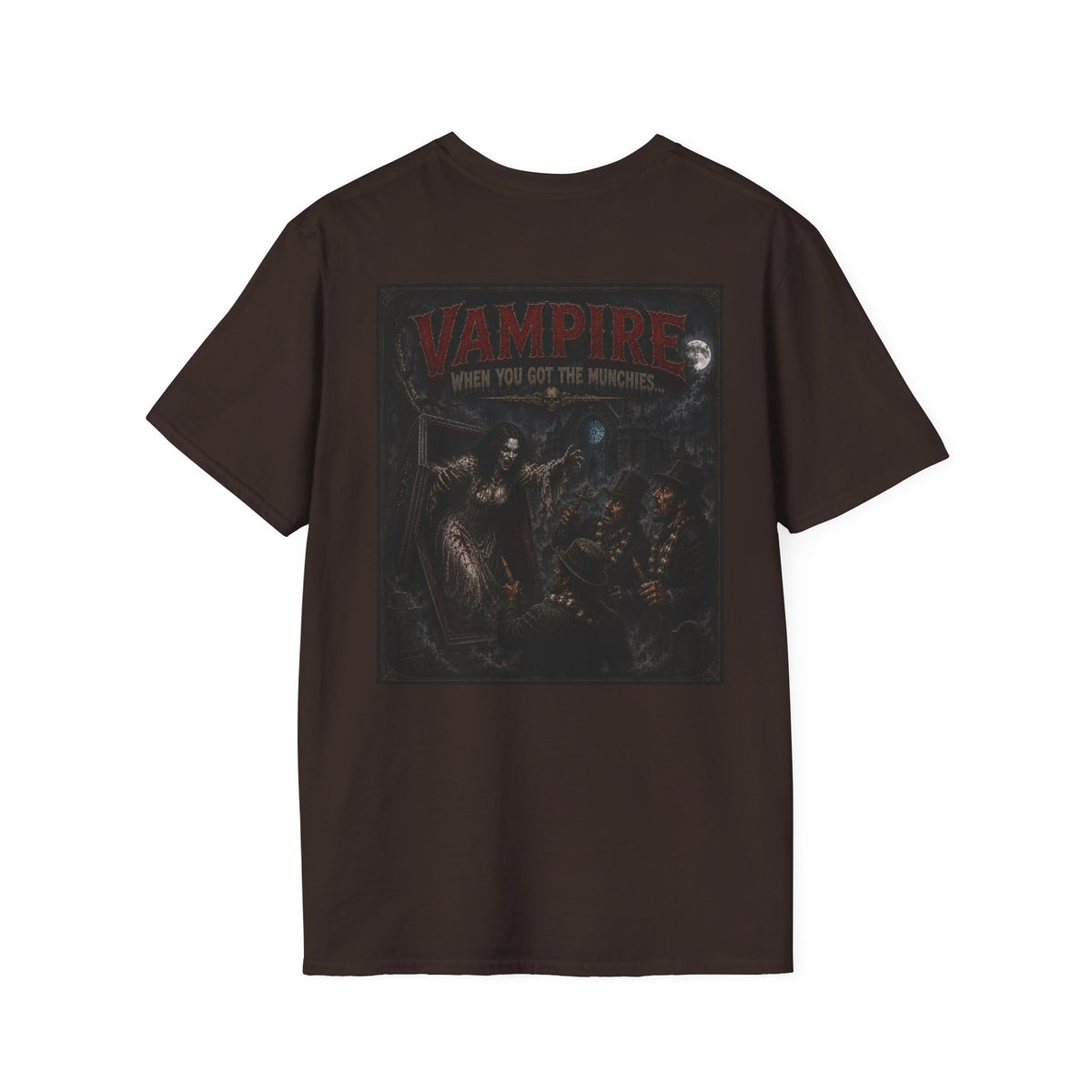 Vampire Monster Graphic T-Shirt — Vampire Retro Horror Tee-Halloween Shirt