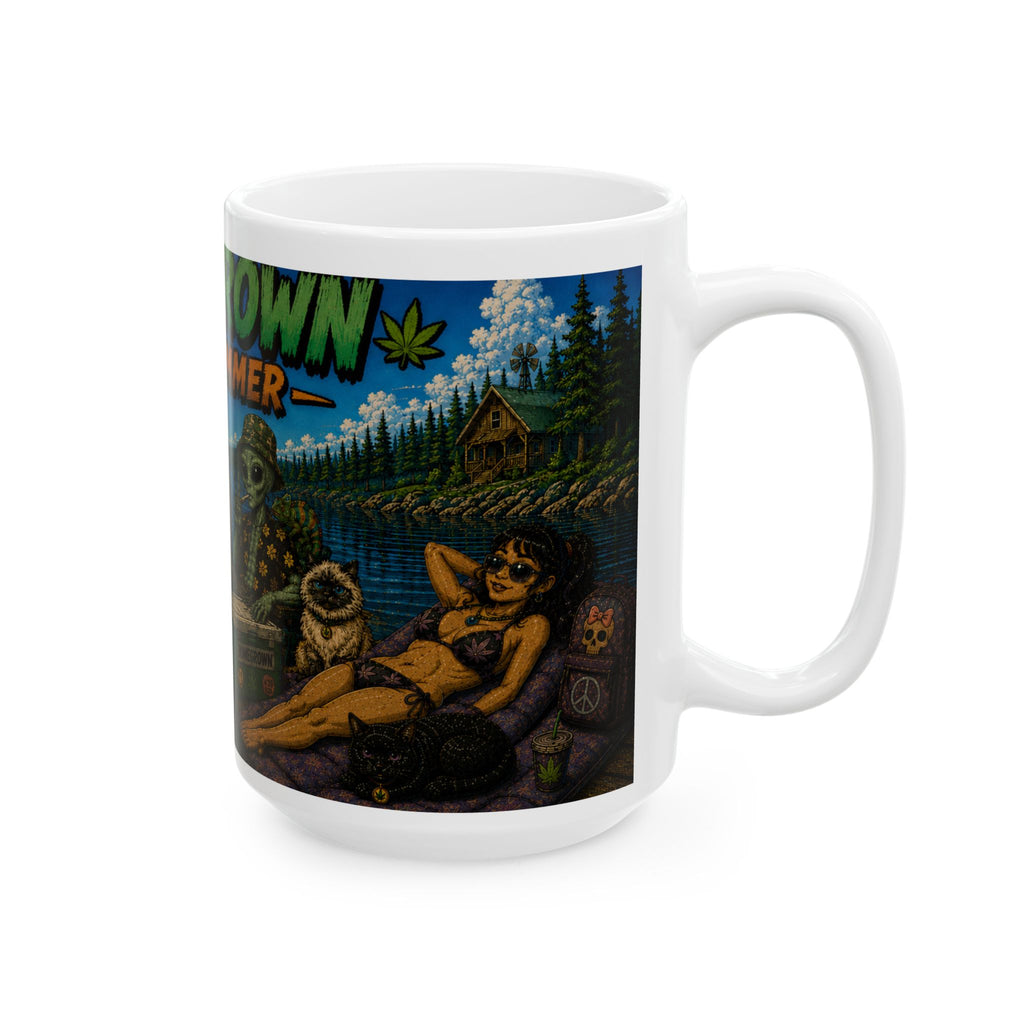 Homegrown Chill Summer Graphic Coffee Mug (15oz)