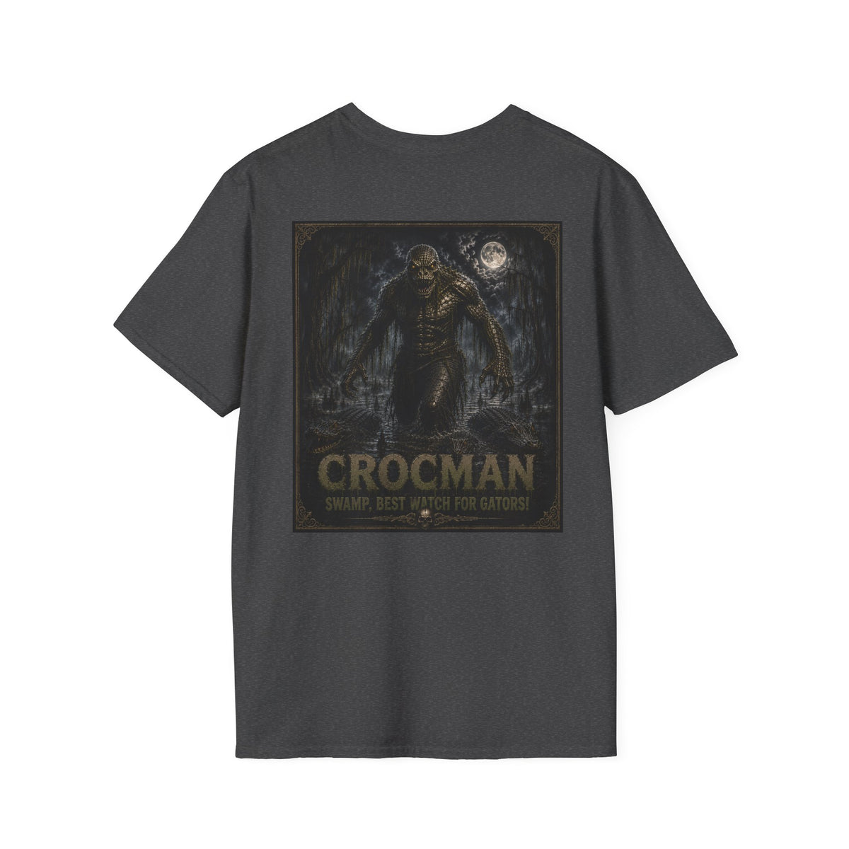 Crocman Graphic T-Shirt — Myth & Monster Vintage Horror Tee Halloween Shirt