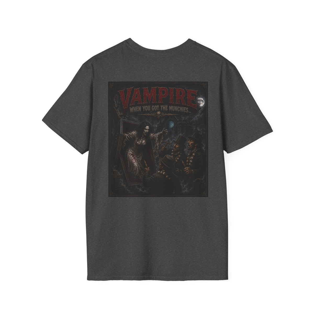 Vampire Monster Graphic T-Shirt — Vampire Retro Horror Tee-Halloween Shirt