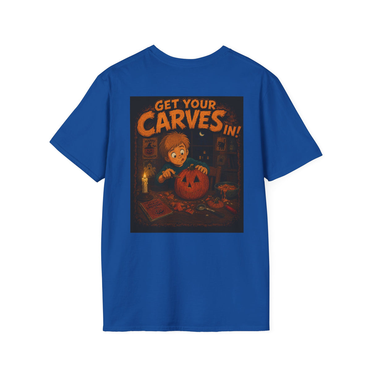 Get Your Carves In Graphic T-Shirt - Kaos Halloween T-Shirt