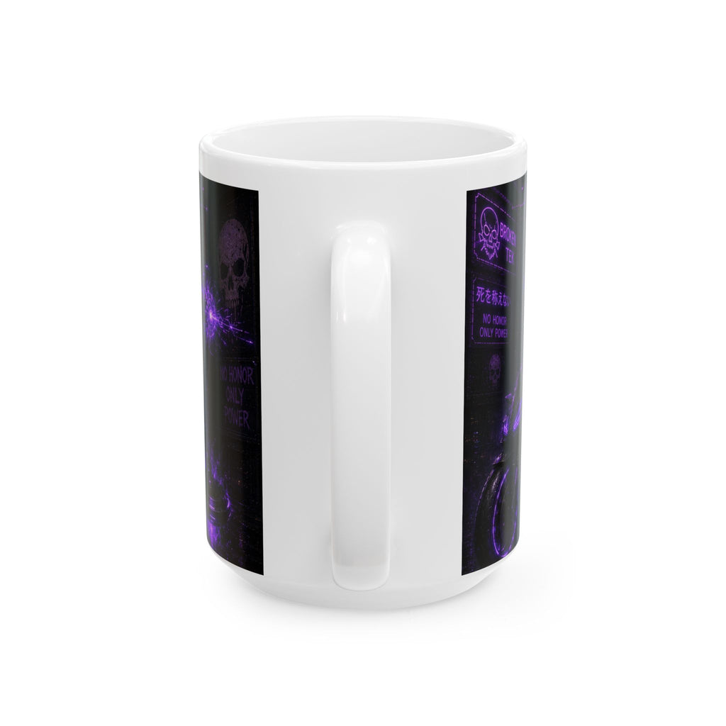 Tek Warz Broken Tek  Neon Retro Futuristic Coffee Mug (15oz)