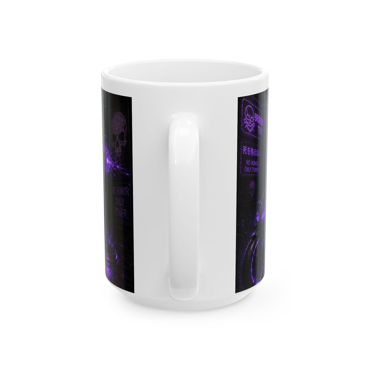 Tek Warz Broken Tek  Neon Retro Futuristic Coffee Mug (15oz)