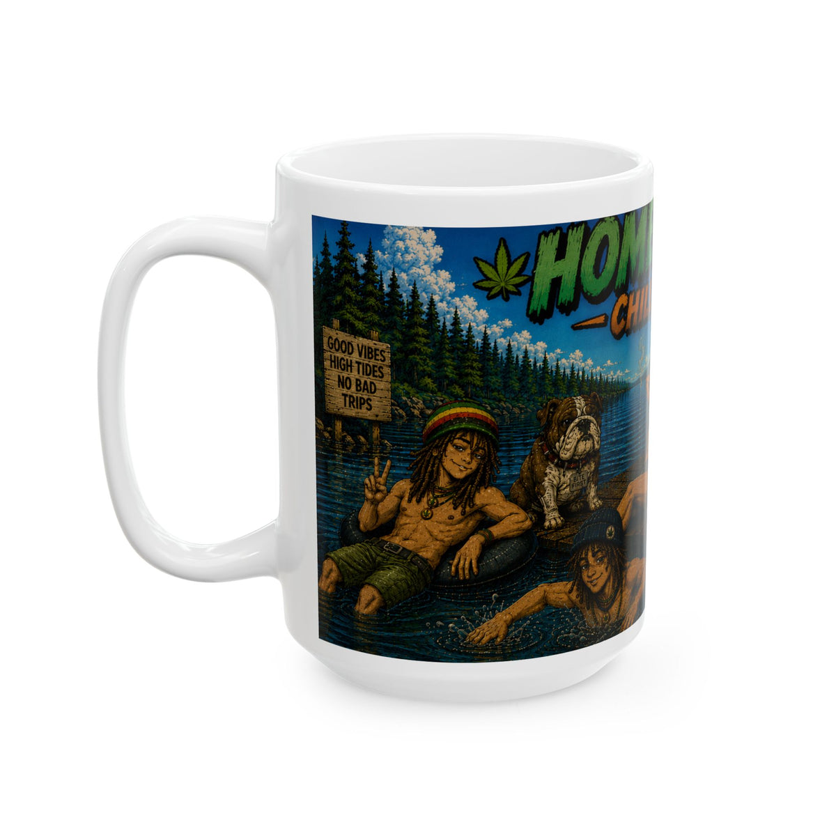 Homegrown Chill Summer Graphic Coffee Mug (15oz)