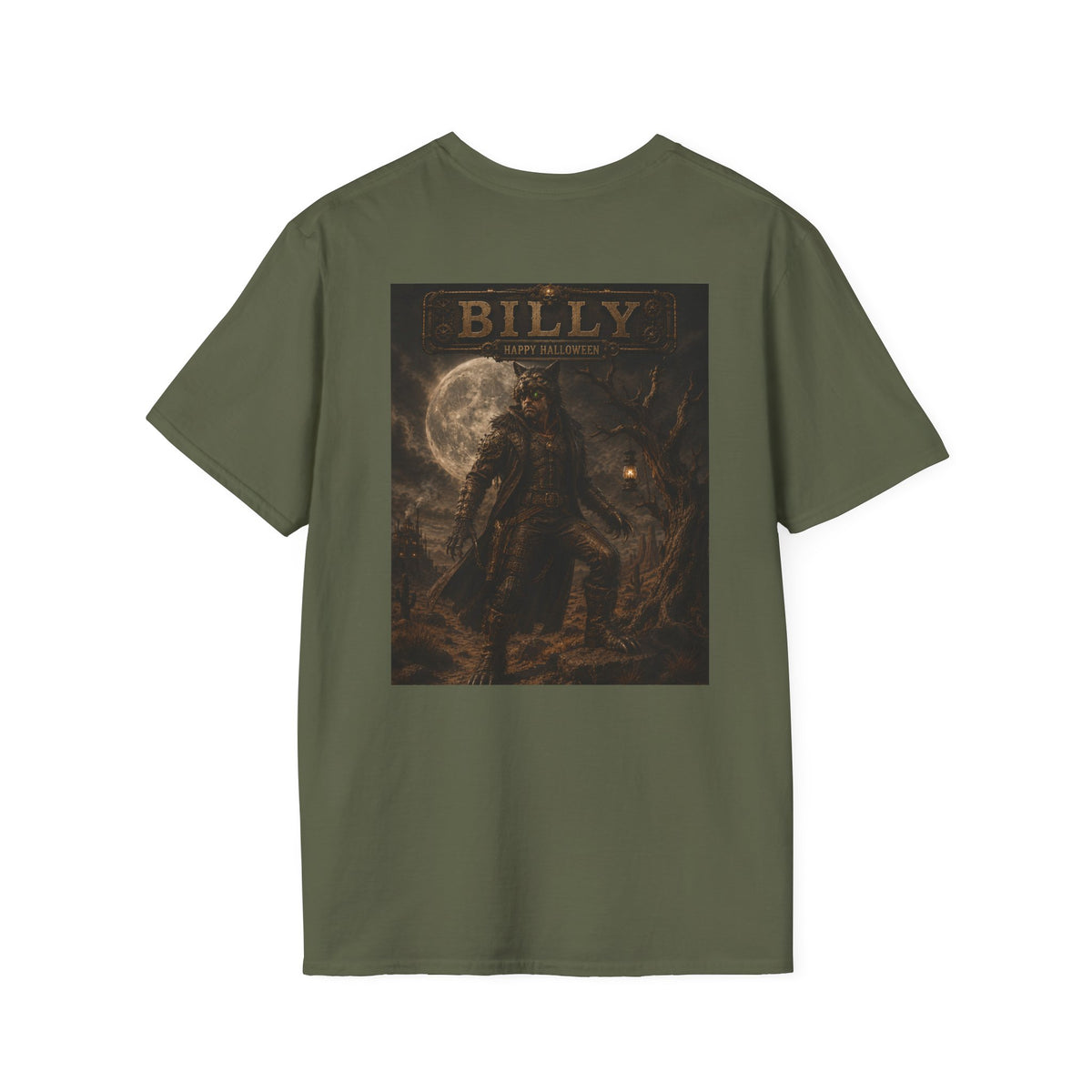 Billy Werewolf Vintage Halloween T-Shirt — Blood & Steam Steampunk Graphic T-Shirt