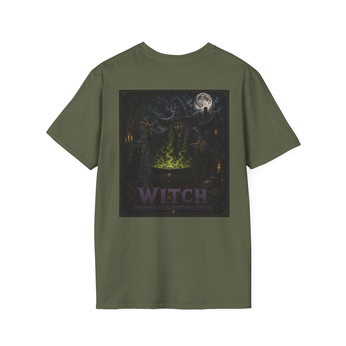 Witch Cauldron Graphic T-Shirt — Myths & Monsters Tee-Halloween Shirt