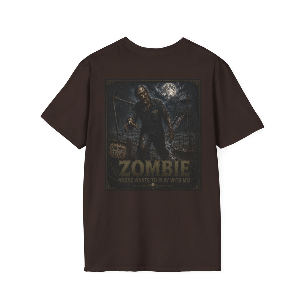 Zombie Game Night T-Shirt — 'Who Wants to Play With Me?' Horror Graphic Tee-Halloween Shirt