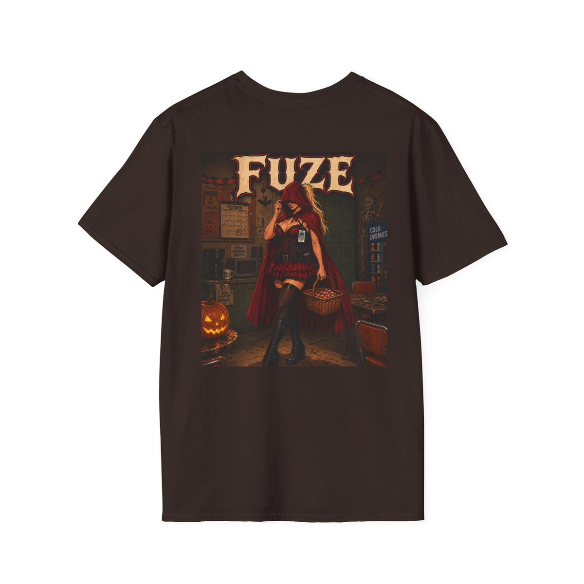 Fuze Red Riding Hood Vintage Halloween T-Shirt - Mall Security Graphic T-Shirt